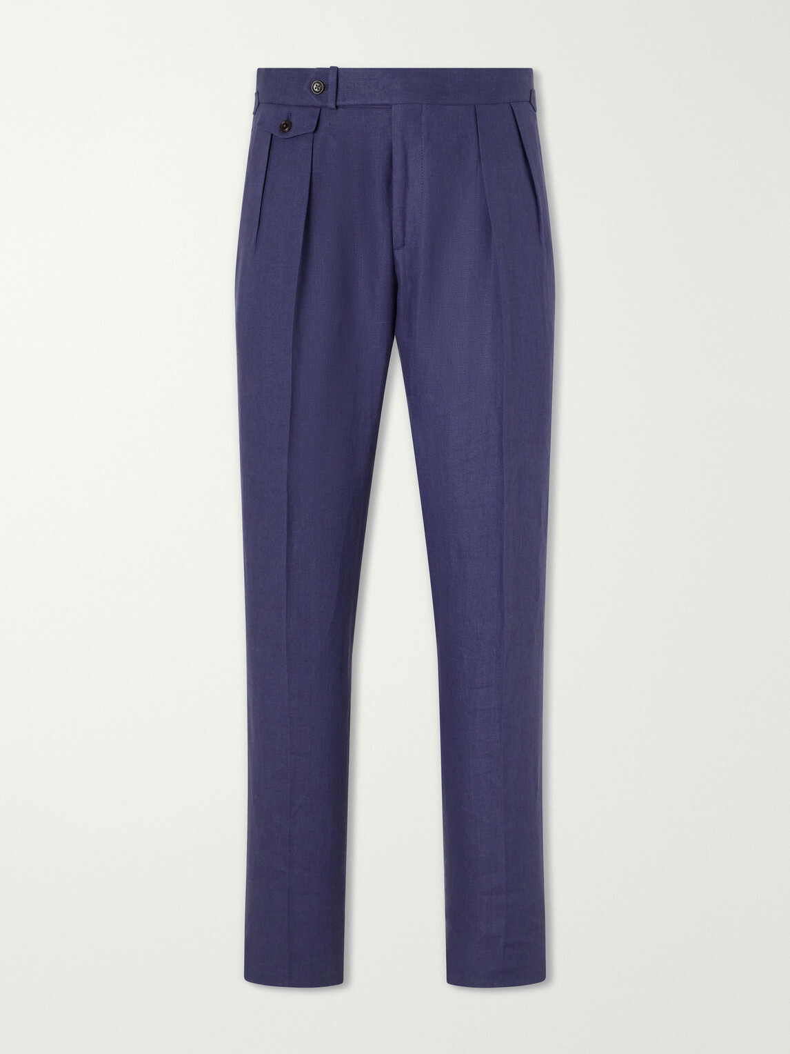Polo Ralph Lauren - Straight-Leg Pleated Linen Suit Trousers - Blue