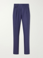 Polo Ralph Lauren - Straight-Leg Pleated Linen Suit Trousers - Blue