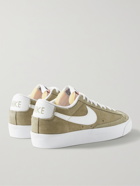 NIKE - Blazer Low '77 Leather-Trimmed Suede Sneakers - Green