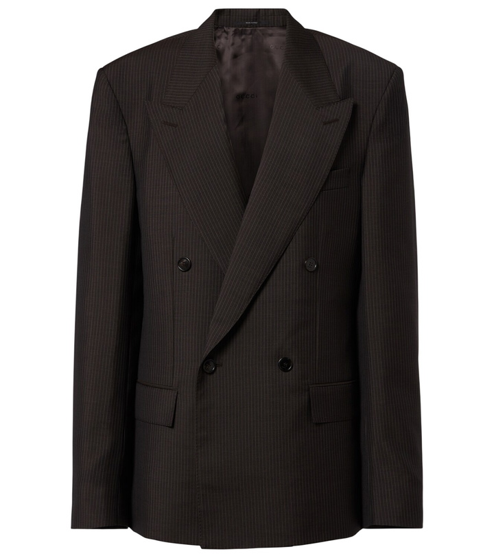 Photo: Gucci Pinstripe wool and mohair blazer