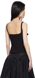 Sandy Liang Black Teacup Tank Top