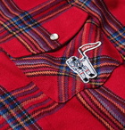 Billionaire Boys Club - Button-Down Collar Logo-Appliquéd Checked Flannel Shirt - Red