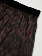 TOM FORD - Cheetah-Print Stretch-Silk Boxer Shorts - Brown