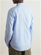 Folk - Button-Down Collar Cotton and Linen-Blend Shirt - Blue