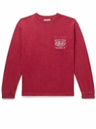 CHERRY LA - Printed Cotton-Jersey T-Shirt - Red