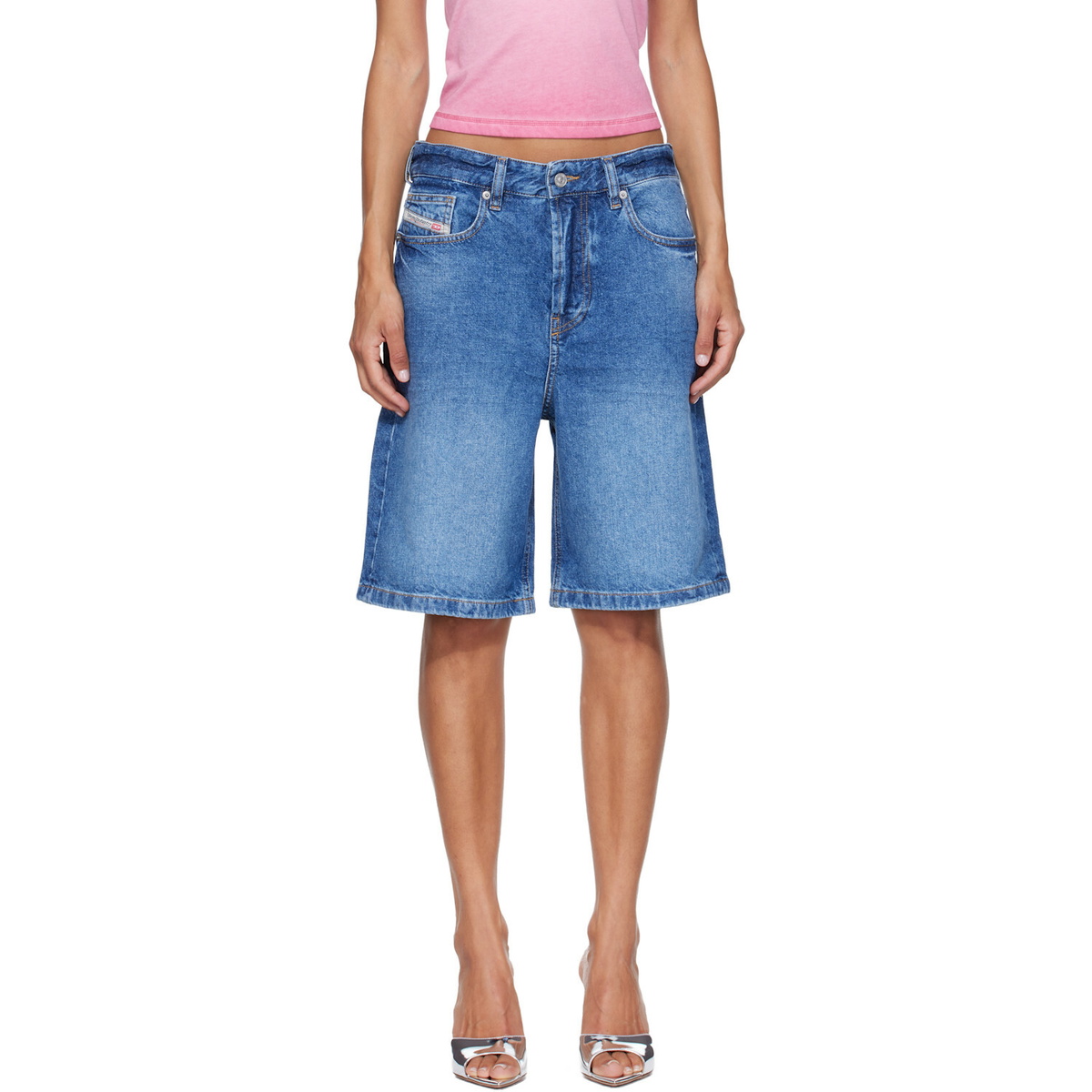 Diesel Blue De-Sire-Short Denim Shorts