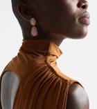 Suzanne Kalan 18kt rose gold drop earrings with opal and diamonds
