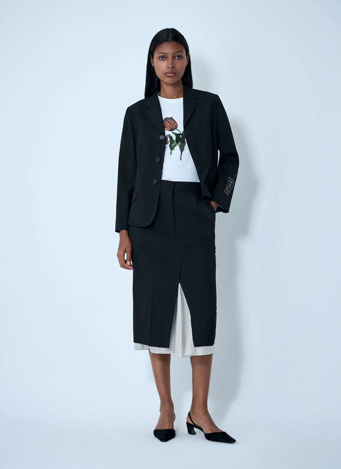 Marni Wool Midi Skirt