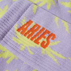 Aries Men's Weed Socks in Lilac