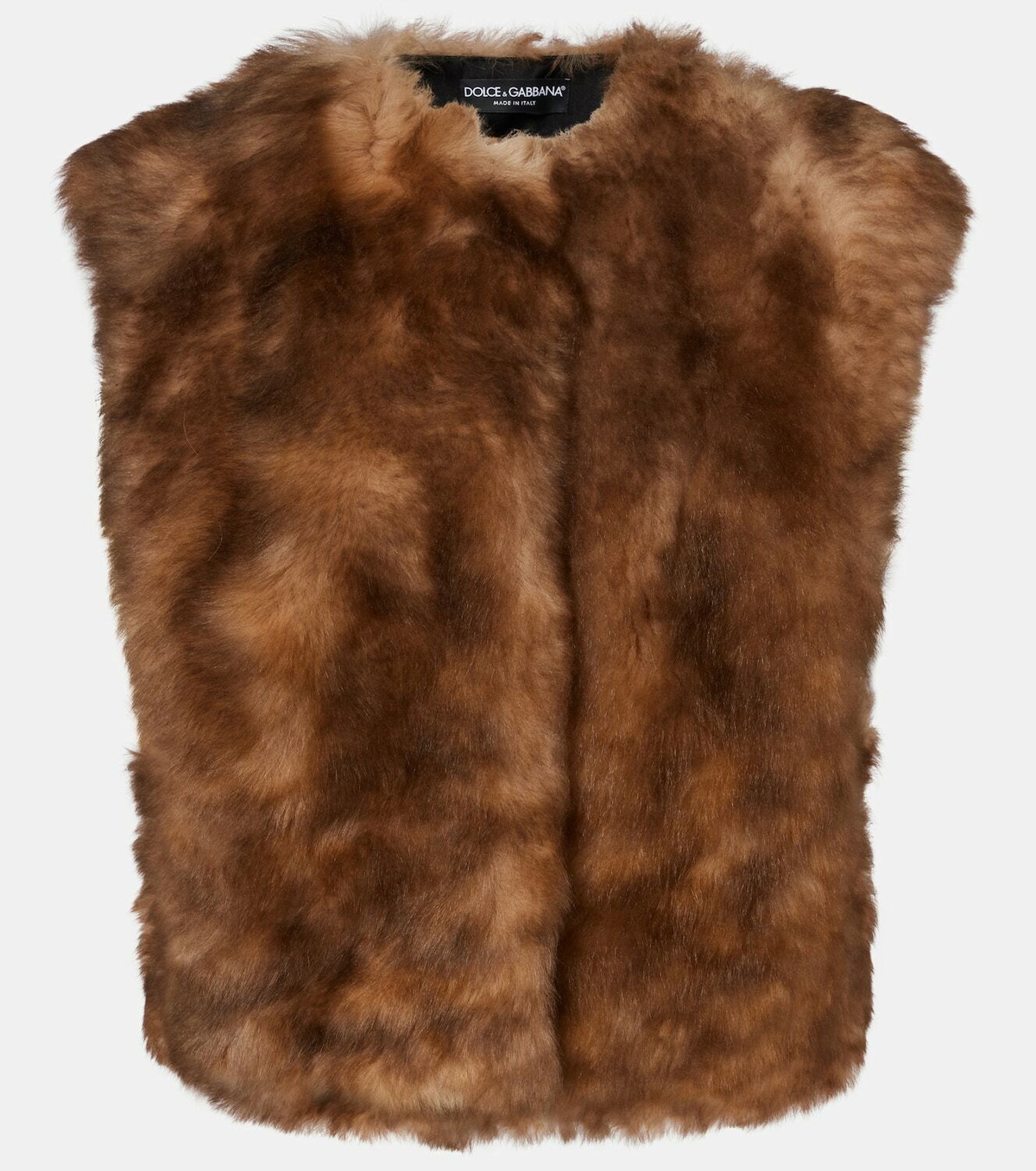 Dolce&Gabbana Cropped shearling vest