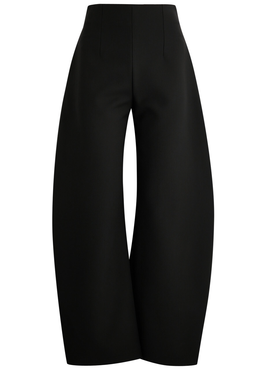 A.W.A.K.E Mode Wide-leg Crepe Trousers Black 16 (UK16 / XL)