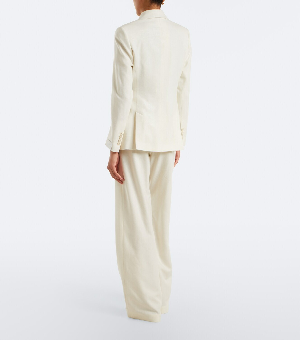 Eleventy Wool and cashmere wide-leg pants