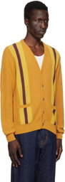 BEAMS PLUS Yellow Stripe Cardigan