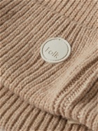 Folk - Logo-Appliquéd Ribbed Merino Wool and Cashmere-Blend Beanie