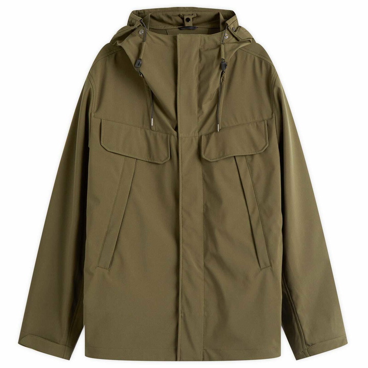Photo: C.P. Company Men's C.P. Shell-R Goggle Double Pocket Jacket in Ivy Green