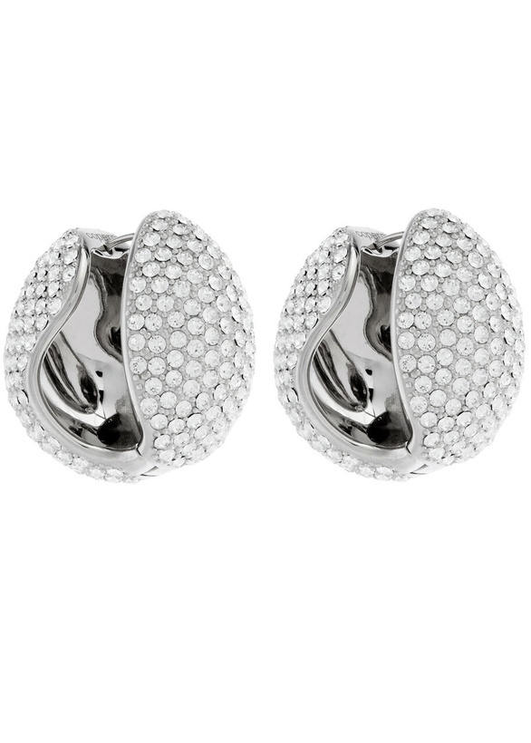 Photo: Coperni Crystal-embellished Hoop Earrings - Silver - One Size