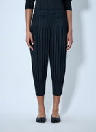 Pleats Please Issey Miyake Pleated Cropped Trousers