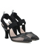 Fendi Colibrì mesh slingback pumps