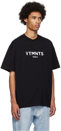 VTMNTS Black Printed T-Shirt