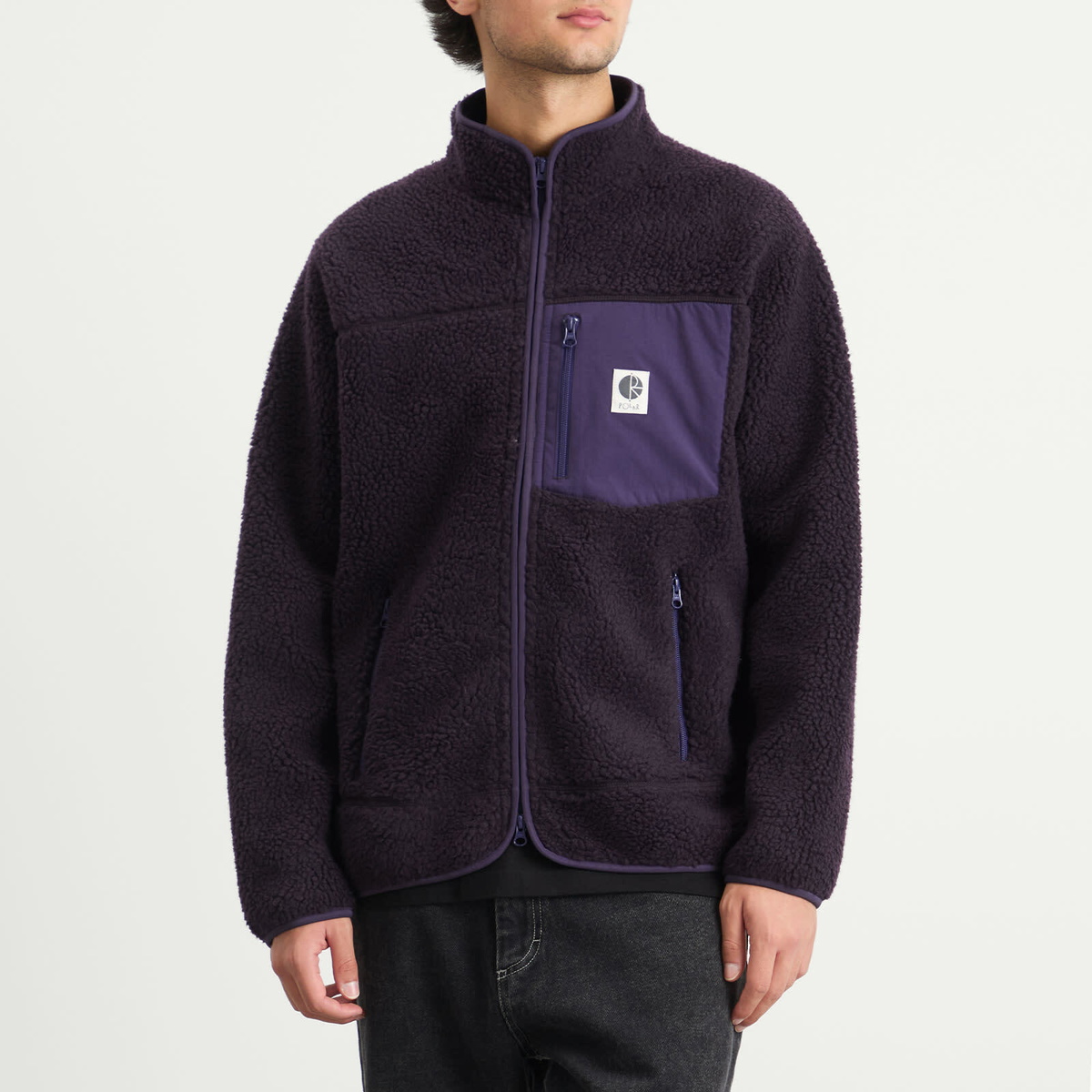 Polar Skate Co. Men's Kiki Fleece Jacket in Dark Violet