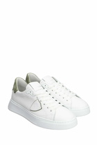 Philippe Model Temple Low Sneakers In White Leather