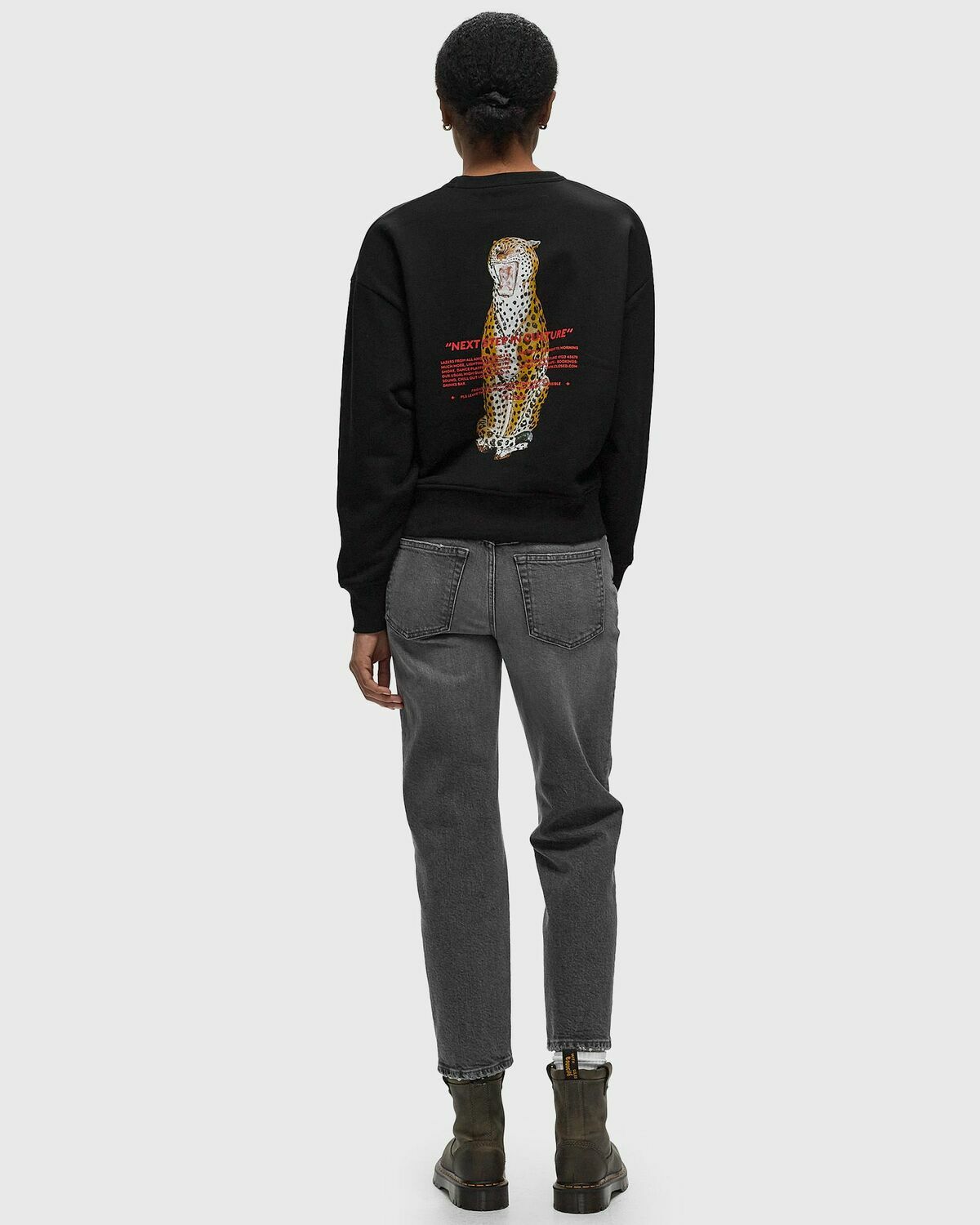 Closed Embroidered Crewneck Black Sweatshirts