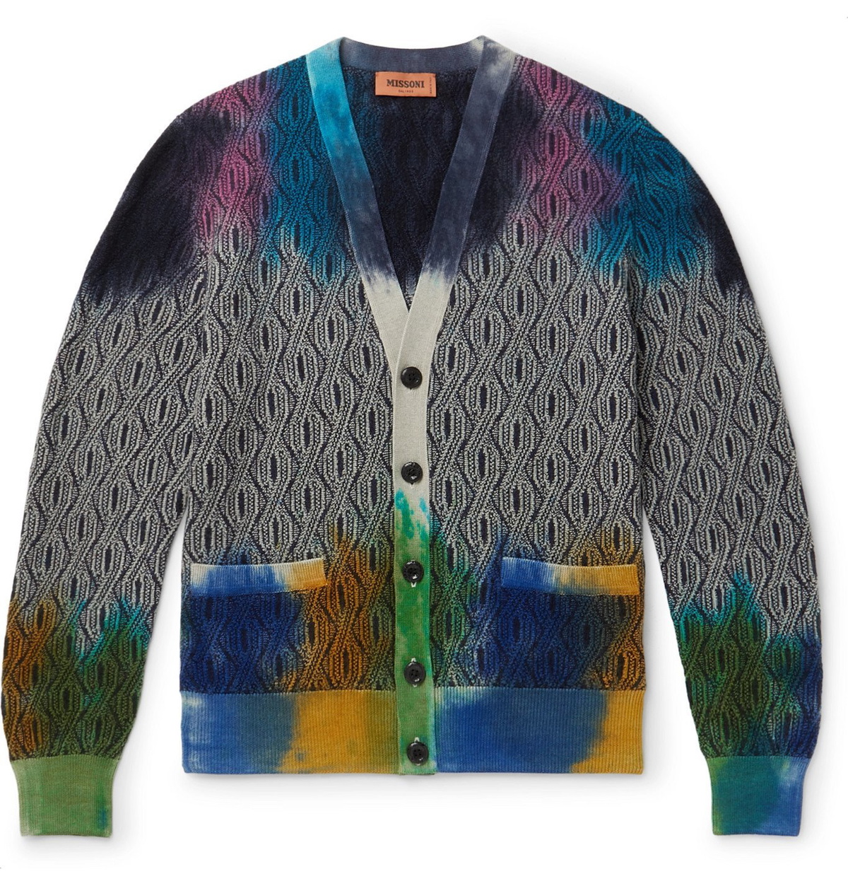 Mens tie dye cardigan hot sale