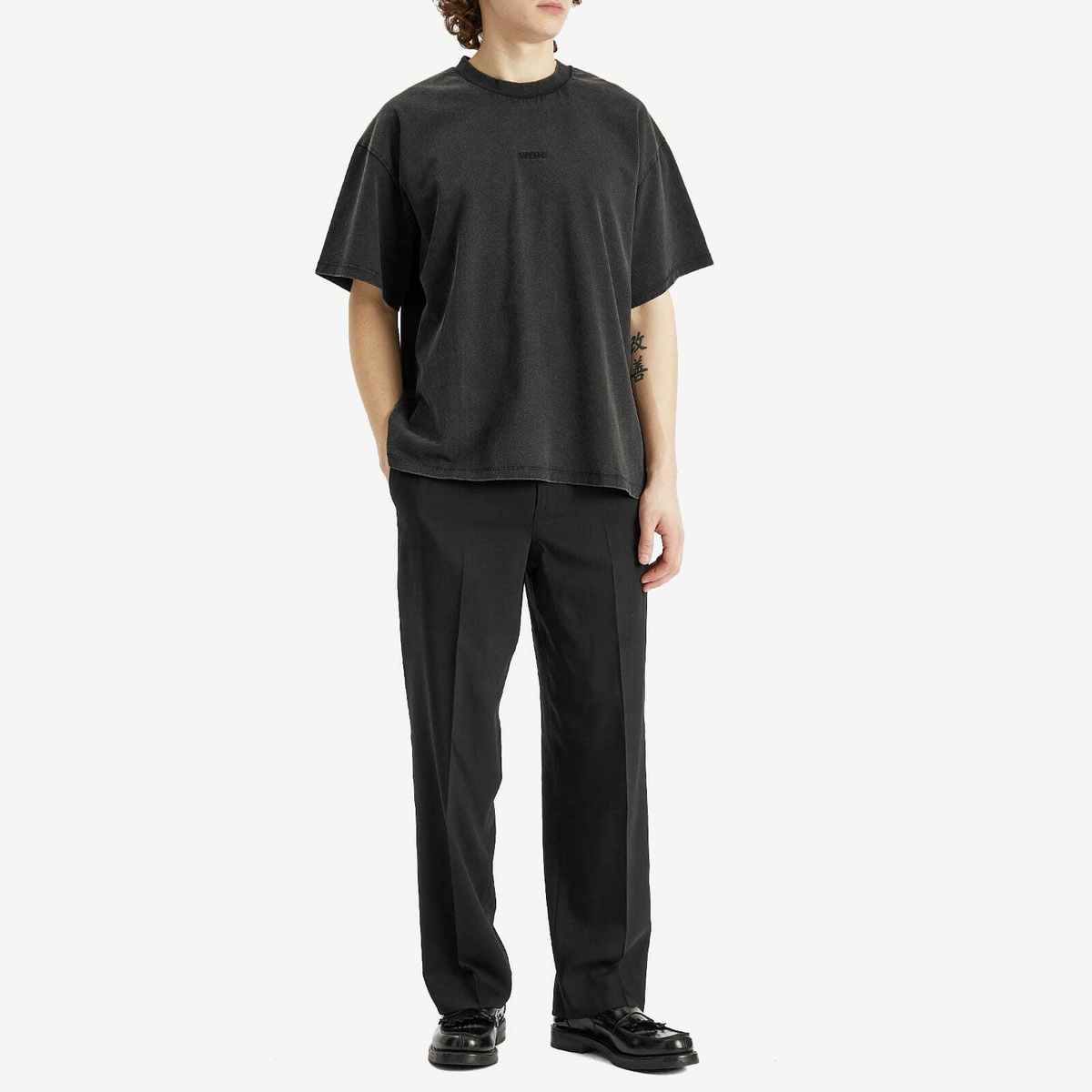 Won Hundred Men's Staff Boxy T-Shirt in Washed Black