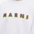 Marni Men's Logo Crew Neck Sweatshirt in Dahlia