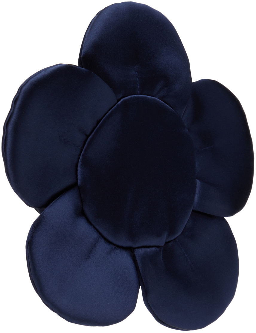 Sandy Liang Navy Petal Wristlet Pouch Sandy Liang