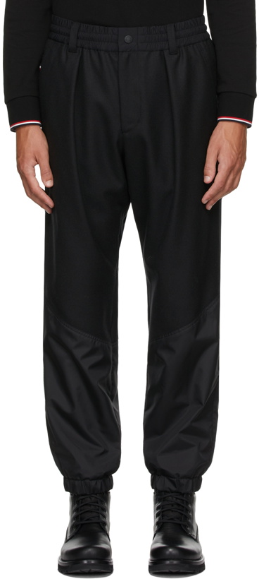 Photo: Moncler Grenoble Black Wool Paneled Pants