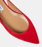 Aquazzura Bow Tie suede ballet flats