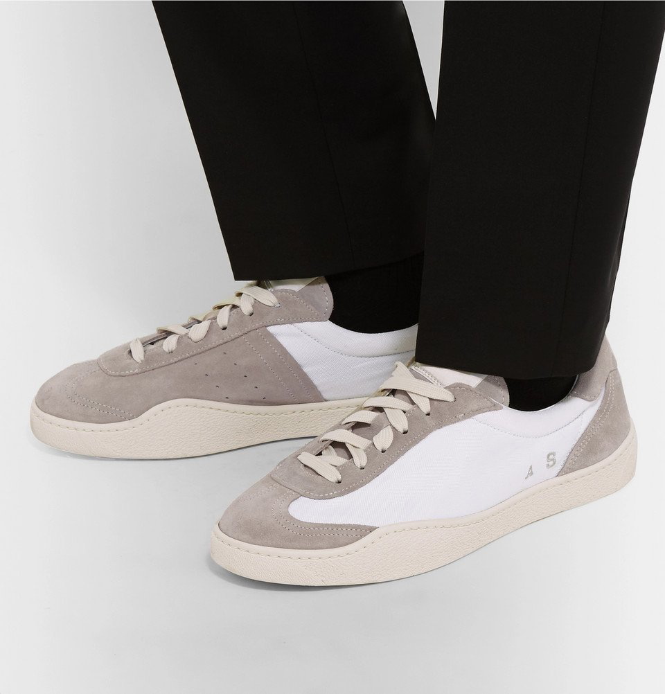 Acne Studios - Lars Canvas and Suede Sneakers Men - Neutral Acne Studios