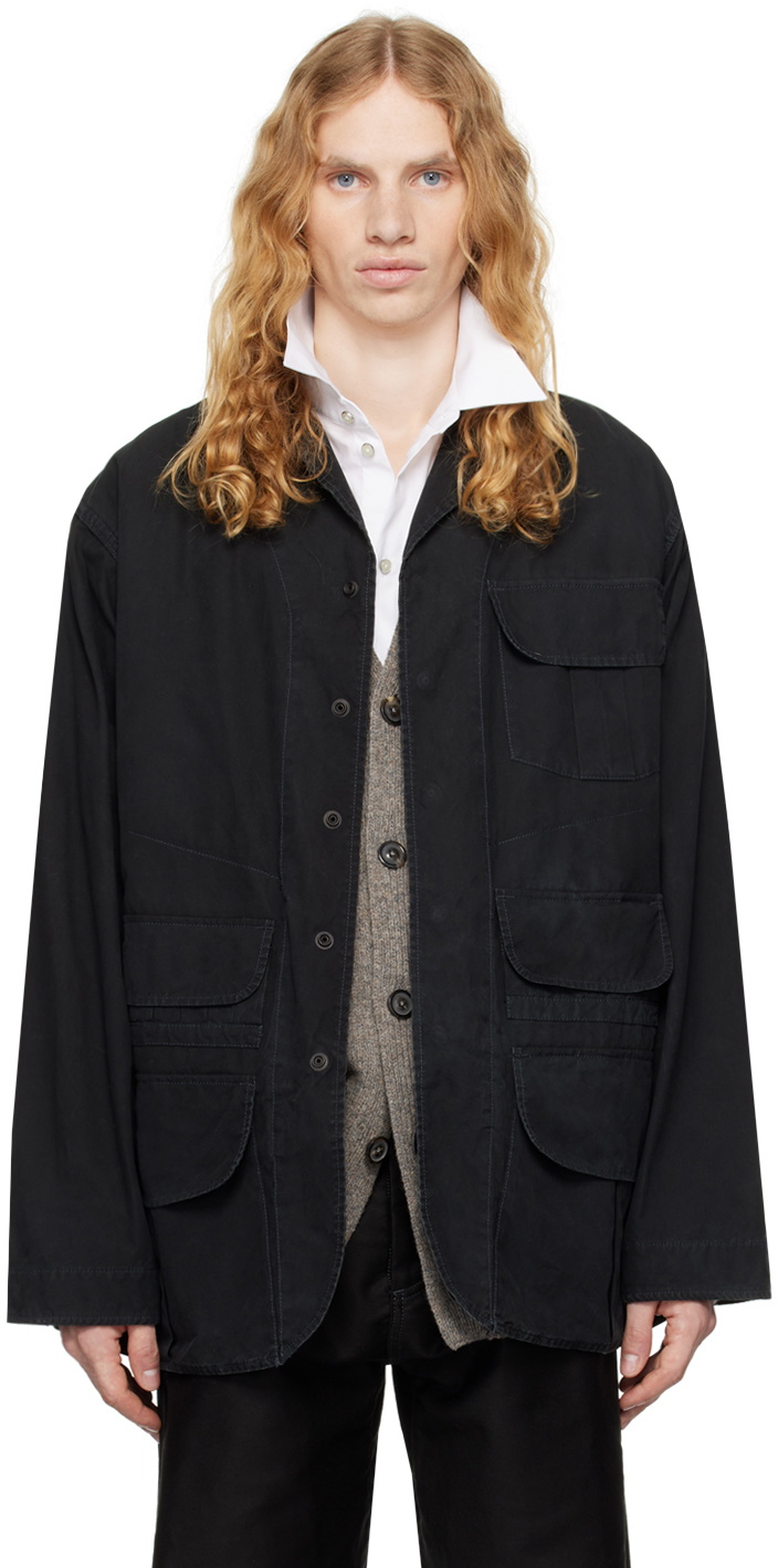 Maison Margiela Black Wax Cotton Jacket Maison Margiela