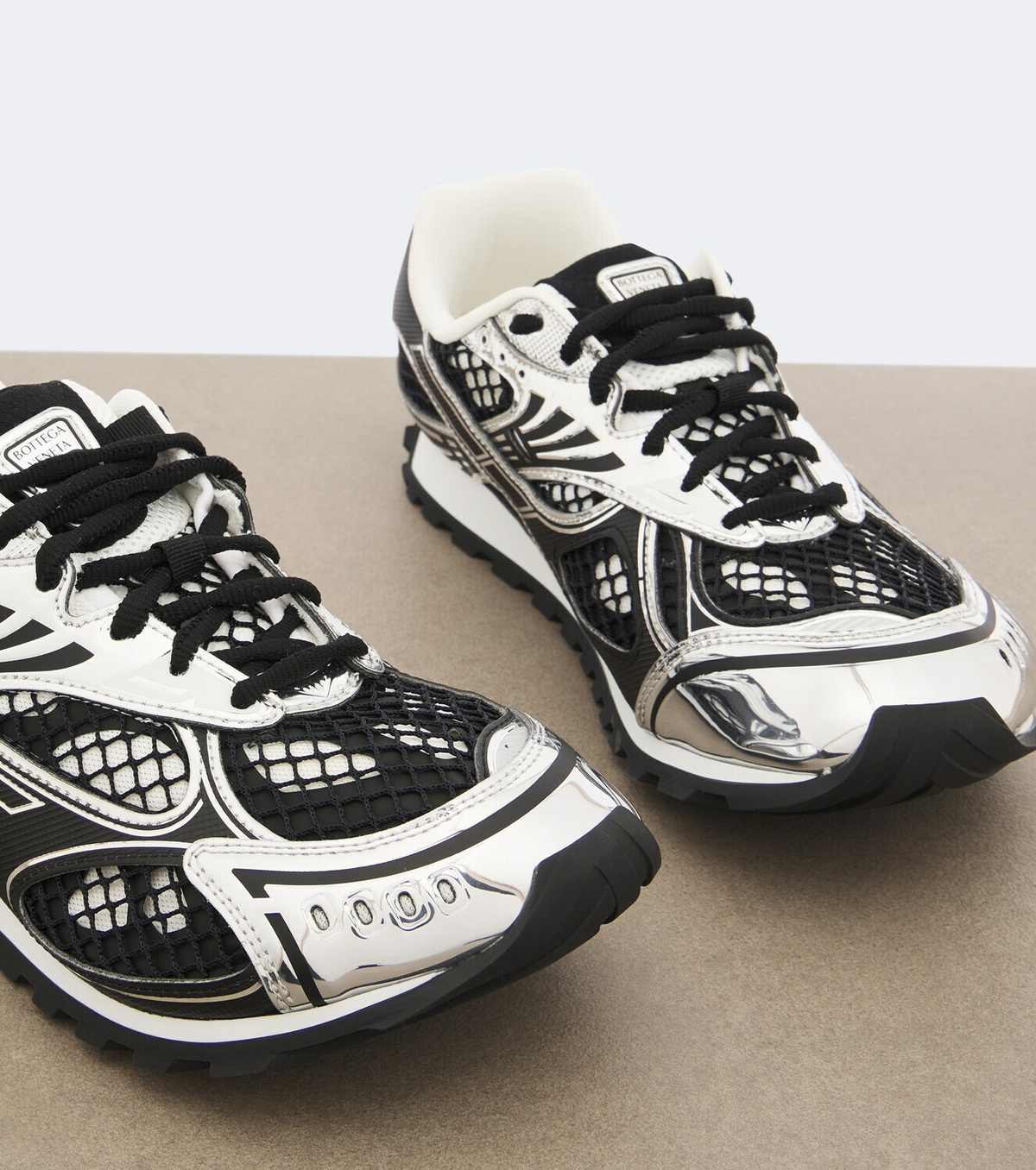Bottega Veneta Orbit metallic sneakers