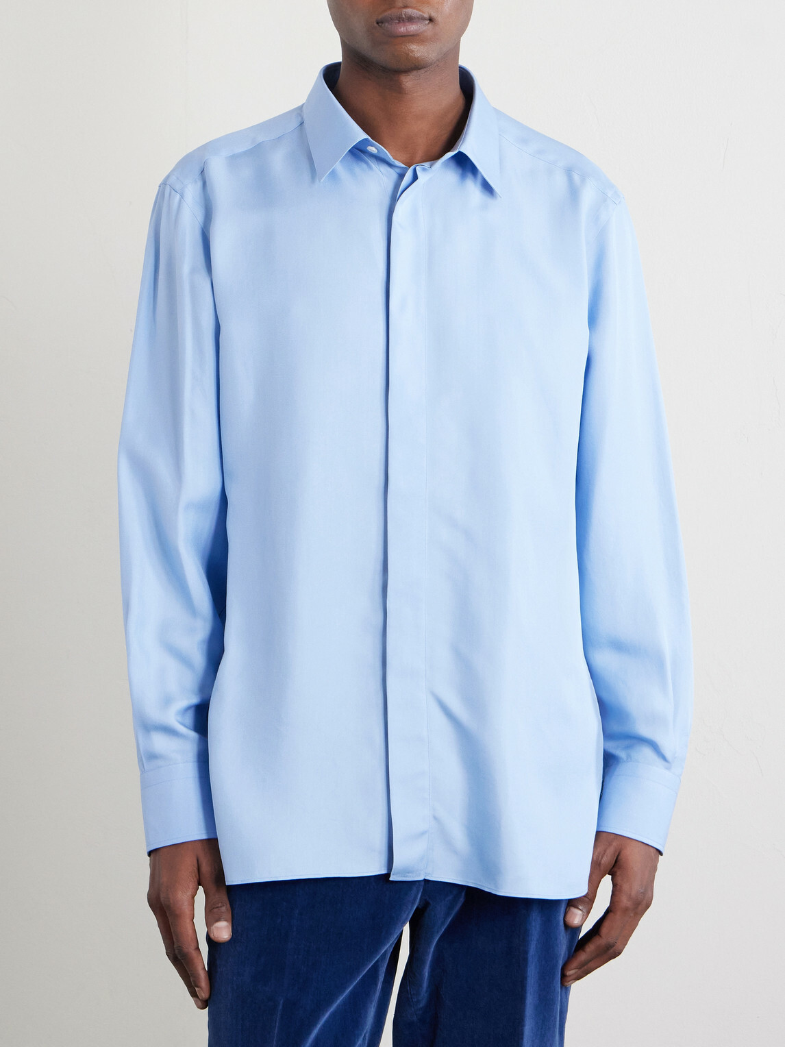 TOM FORD - Twill Shirt - Blue