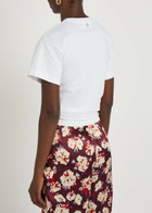 Rabanne Gathered Cotton T-shirt Off White