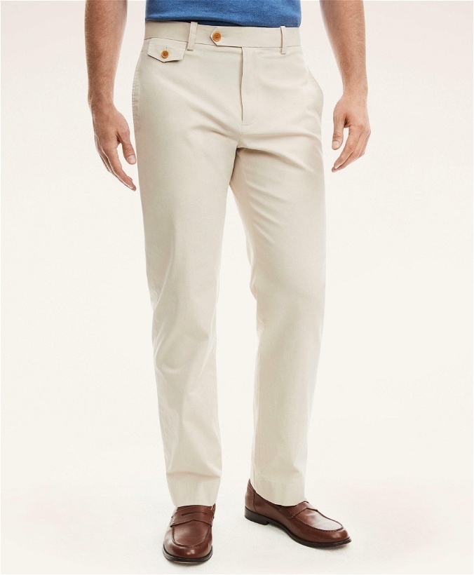 Photo: Brooks Brothers Men's Clark Straight-Fit Stretch Supima Cotton Poplin Chino Pants | Natural