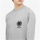 Givenchy Men's Crest Logo Raglan Sweatshirt in Light Grey Melange