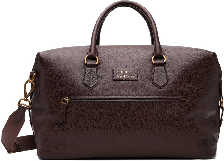 Photo: Polo Ralph Lauren Brown Pebbled Leather Duffle Bag