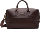 Polo Ralph Lauren Brown Pebbled Leather Duffle Bag