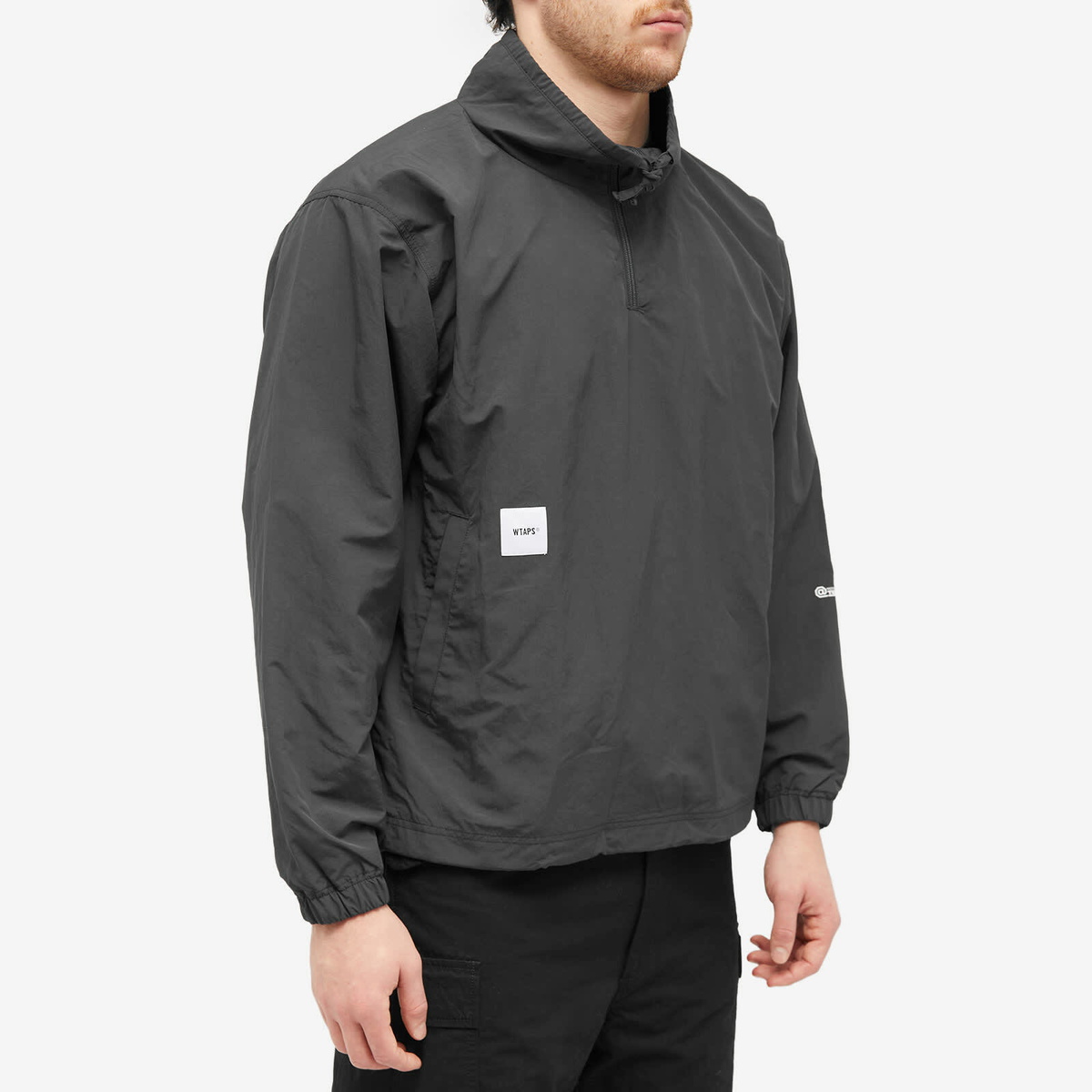 WTAPS Men's 01 Nylon Funnel Smock Jacket in Charcoal