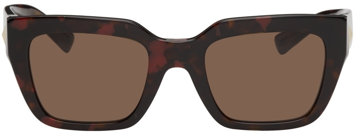 Photo: Valentino Garavani Tortoiseshell Roman Stud Squared Sunglasses