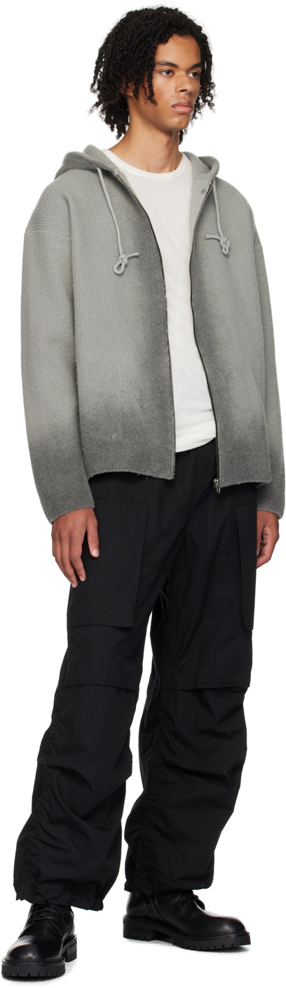 Juun.J Black Puckered Cargo Pants