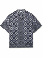 Etro - Camp-Collar Printed Cotton Shirt - Blue