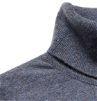 William Lockie - Mélange Cashmere Rollneck Sweater - Blue