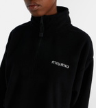 Miu Miu Logo fleece half-zip sweatshirt