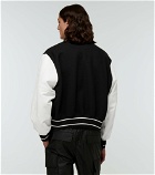 Givenchy - Wool-blend and leather bomber jacket