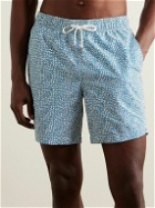Onia - Charles Slim-Fit Long-Length Printed Swim Shorts - Blue