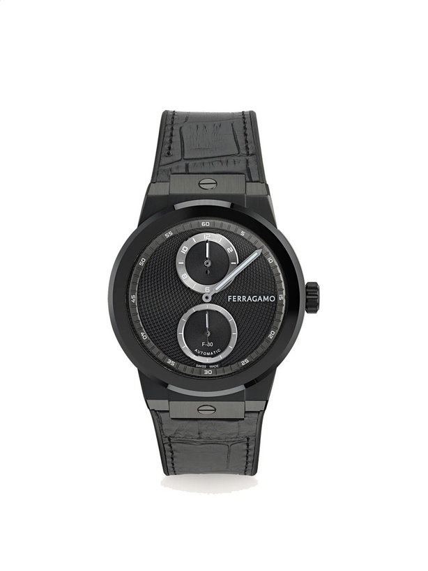 Photo: Ferragamo Mens F-80 Auto Manufacture watch in Black